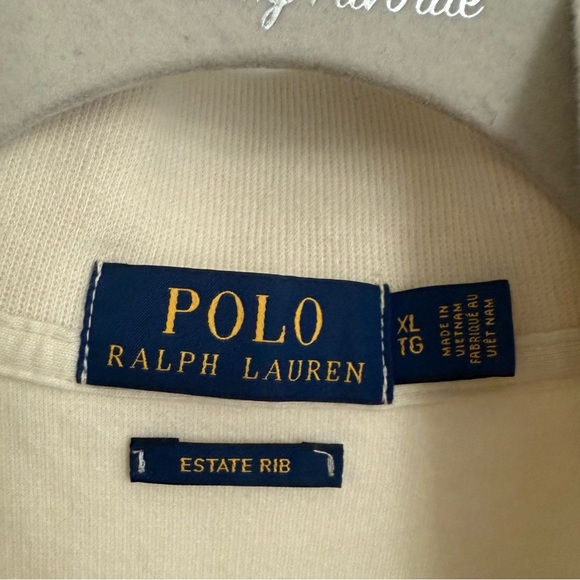 POLO RALPH LAUREN Luxury Jersey Quarter-Zip Pullover XL - Picture 5 of 8